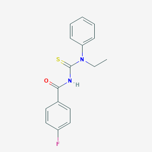 molecular formula C16H15FN2OS B320360 N-[ethyl(phenyl)carbamothioyl]-4-fluorobenzamide 