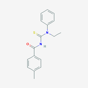 molecular formula C17H18N2OS B320361 N-[ethyl(phenyl)carbamothioyl]-4-methylbenzamide 