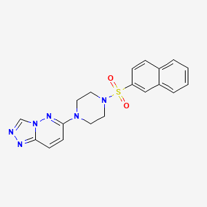 molecular formula C19H18N6O2S B3203644 6-(4-(Naphthalen-2-ylsulfonyl)piperazin-1-yl)-[1,2,4]triazolo[4,3-b]pyridazine CAS No. 1021263-75-1