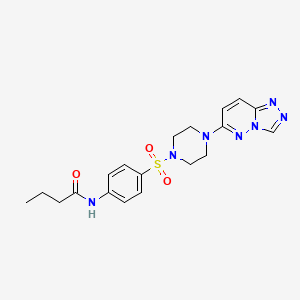 molecular formula C19H23N7O3S B3203648 N-(4-((4-([1,2,4]triazolo[4,3-b]pyridazin-6-yl)piperazin-1-yl)sulfonyl)phenyl)butyramide CAS No. 1021263-93-3
