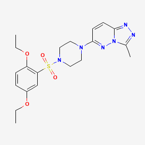 molecular formula C20H26N6O4S B3203659 6-(4-((2,5-Diethoxyphenyl)sulfonyl)piperazin-1-yl)-3-methyl-[1,2,4]triazolo[4,3-b]pyridazine CAS No. 1021264-18-5