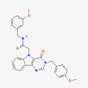 molecular formula C28H26N4O4 B3203669 N-(3-methoxybenzyl)-2-(3-(4-methoxybenzyl)-4-oxo-3H-pyrimido[5,4-b]indol-5(4H)-yl)acetamide CAS No. 1021264-26-5