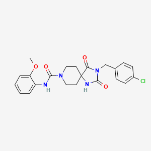 3-(4-chlorobenzyl)-N-(2-methoxyphenyl)-2,4-dioxo-1,3,8-triazaspiro[4.5]decane-8-carboxamide