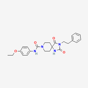 molecular formula C24H28N4O4 B3203700 N-(4-ethoxyphenyl)-2,4-dioxo-3-phenethyl-1,3,8-triazaspiro[4.5]decane-8-carboxamide CAS No. 1021264-81-2