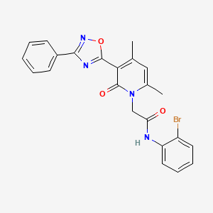 N-(2-bromophenyl)-2-(4,6-dimethyl-2-oxo-3-(3-phenyl-1,2,4-oxadiazol-5-yl)pyridin-1(2H)-yl)acetamide