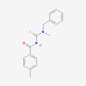 molecular formula C17H18N2OS B320387 N-[benzyl(methyl)carbamothioyl]-4-methylbenzamide 