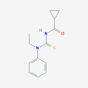 molecular formula C13H16N2OS B320392 N-[ethyl(phenyl)carbamothioyl]cyclopropanecarboxamide 
