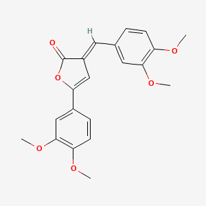 molecular formula C21H20O6 B3203924 3-(3,4-Dimethoxy-benzylidene)-5-(3,4-dimethoxy-phenyl)-3H-furan-2-one CAS No. 102474-18-0