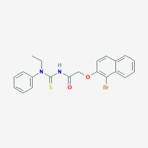molecular formula C21H19BrN2O2S B320395 N'-{[(1-bromo-2-naphthyl)oxy]acetyl}-N-ethyl-N-phenylthiourea 