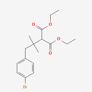 molecular formula C17H23BrO4 B3203951 Diethyl 2-[1-(4-Bromophenyl)-2-methyl-2-propyl]malonate CAS No. 102568-18-3