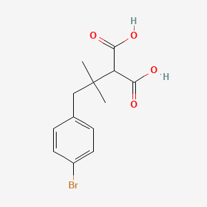 molecular formula C13H15BrO4 B3203955 2-[1-(4-Bromophenyl)-2-methyl-2-propyl]malonic Acid CAS No. 102568-19-4