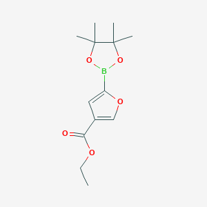 molecular formula C13H19BO5 B3203969 Ethyl 5-(4,4,5,5-tetramethyl-1,3,2-dioxaborolan-2-YL)furan-3-carboxylate CAS No. 1025719-08-7