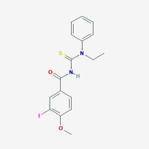 molecular formula C17H17IN2O2S B320397 N-[ethyl(phenyl)carbamothioyl]-3-iodo-4-methoxybenzamide 