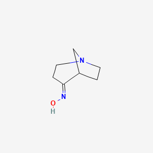 molecular formula C7H12N2O B3203990 N-{1-azabicyclo[3.2.1]octan-4-ylidene}hydroxylamine CAS No. 1026035-03-9