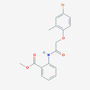 molecular formula C17H16BrNO4 B320400 Methyl 2-{[(4-bromo-2-methylphenoxy)acetyl]amino}benzoate 