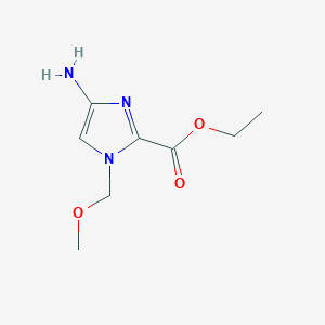 molecular formula C8H13N3O3 B3204001 Ethyl 4-amino-1-(methoxymethyl)-1H-imidazole-2-carboxylate CAS No. 1026411-22-2