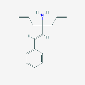 molecular formula C15H19N B320403 4-[(E)-2-phenylethenyl]hepta-1,6-dien-4-amine 