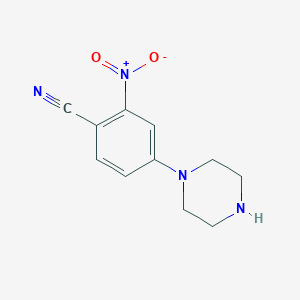 2-Nitro-4-(piperazin-1-yl)benzonitrile