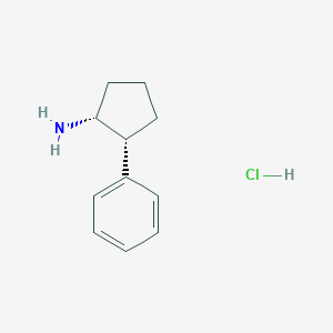 molecular formula C11H16ClN B3204095 cis-2-Phenylcyclopentylamine hydrochloride CAS No. 102778-41-6