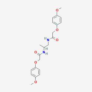 molecular formula C21H26N2O6 B320412 2-(4-methoxyphenoxy)-N-(2-{[(4-methoxyphenoxy)acetyl]amino}-1-methylethyl)acetamide 