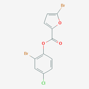 molecular formula C11H5Br2ClO3 B320415 2-Bromo-4-chlorophenyl 5-bromo-2-furoate 