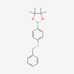 molecular formula C19H23BO2S B3204162 2-(4-(Benzylthio)phenyl)-4,4,5,5-tetramethyl-1,3,2-dioxaborolane CAS No. 1029438-24-1