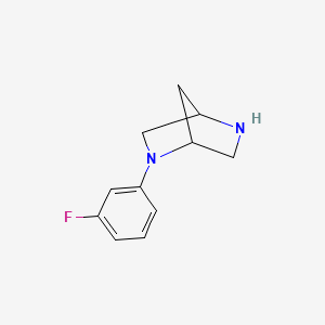 molecular formula C11H13FN2 B3204168 2-(3-Fluorophenyl)-2,5-diazabicyclo[2.2.1]heptane CAS No. 1029712-59-1
