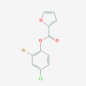 molecular formula C11H6BrClO3 B320419 2-Bromo-4-chlorophenyl 2-furoate 