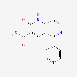 molecular formula C14H9N3O3 B3204203 2-Oxo-5-(pyridin-4-yl)-1,2-dihydro-1,6-naphthyridine-3-carboxylic acid CAS No. 102995-79-9