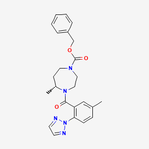 molecular formula C24H27N5O3 B3204224 benzyl (5R)-5-methyl-4-[5-methyl-2-(triazol-2-yl)benzoyl]-1,4-diazepane-1-carboxylate CAS No. 1030377-31-1