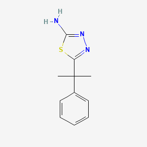 molecular formula C11H13N3S B3204257 5-(2-Phenylpropan-2-yl)-1,3,4-thiadiazol-2-amine CAS No. 1032463-93-6
