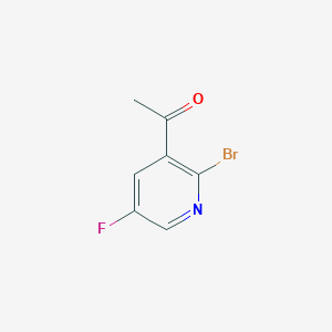 molecular formula C7H5BrFNO B3204277 1-(2-Bromo-5-fluoropyridin-3-yl)ethanone CAS No. 1033202-54-8
