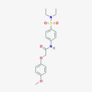 molecular formula C19H24N2O5S B320431 N-[4-(diethylsulfamoyl)phenyl]-2-(4-methoxyphenoxy)acetamide 