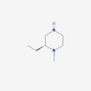 molecular formula C7H16N2 B3204313 (2R)-2-ethyl-1-methylpiperazine CAS No. 1033710-87-0
