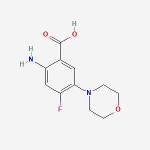 molecular formula C11H13FN2O3 B3204322 2-Amino-4-fluoro-5-morpholinobenzoic acid CAS No. 1033778-63-0