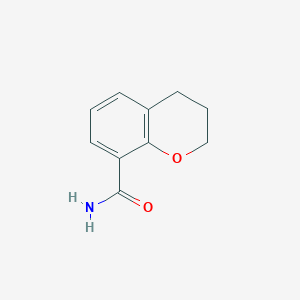 molecular formula C10H11NO2 B3204342 色满-8-甲酰胺 CAS No. 1034566-11-4