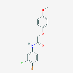 molecular formula C15H13BrClNO3 B320437 N-(4-bromo-3-chlorophenyl)-2-(4-methoxyphenoxy)acetamide 