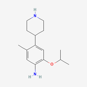 molecular formula C15H24N2O B3204376 2-Isopropoxy-5-methyl-4-(piperidin-4-yl)aniline CAS No. 1035230-24-0