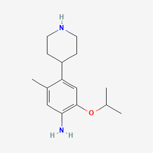 molecular formula C15H24N2O B3204376 2-异丙氧基-5-甲基-4-(哌啶-4-基)苯胺 CAS No. 1035230-24-0