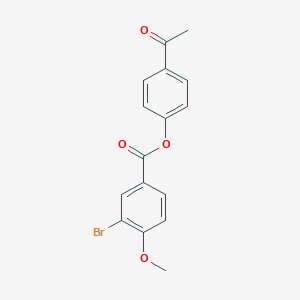 molecular formula C16H13BrO4 B320439 4-Acetylphenyl 3-bromo-4-methoxybenzoate 