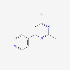 molecular formula C10H8ClN3 B3204399 4-氯-2-甲基-6-(吡啶-4-基)嘧啶 CAS No. 103555-32-4