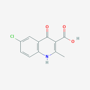 molecular formula C11H8ClNO3 B3204406 6-Chloro-4-hydroxy-2-methylquinoline-3-carboxylic acid CAS No. 103566-34-3