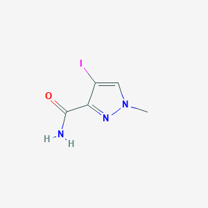 molecular formula C5H6IN3O B3204410 Pyrazole-3-carboxamide, 4-iodo-1-methyl- CAS No. 103589-72-6