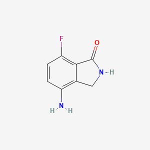 molecular formula C8H7FN2O B3204430 4-Amino-7-fluoro-2,3-dihydro-1H-isoindol-1-one CAS No. 1036388-91-6