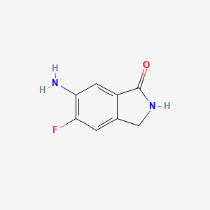 molecular formula C8H7FN2O B3204437 6-amino-5-fluoro-2,3-dihydro-1H-Isoindol-1-one CAS No. 1036389-90-8