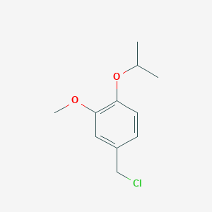 molecular formula C11H15ClO2 B3204462 4-Isopropoxy-3-methoxybenzyl chloride CAS No. 1036588-32-5