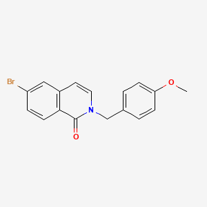 molecular formula C17H14BrNO2 B3204464 6-Bromo-2-(4-methoxy-benzyl)-2H-isoquinolin-1-one CAS No. 1036712-58-9