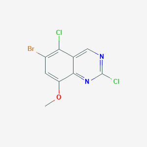 molecular formula C9H5BrCl2N2O B3204470 6-Bromo-2,5-dichloro-8-methoxyquinazoline CAS No. 1036755-87-9