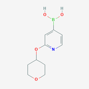 molecular formula C10H14BNO4 B3204475 (2-((Tetrahydro-2H-pyran-4-yl)oxy)pyridin-4-yl)boronic acid CAS No. 1036762-00-1