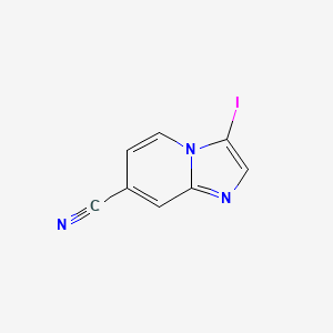 molecular formula C8H4IN3 B3204483 Imidazo[1,2-a]pyridine-7-carbonitrile, 3-iodo- CAS No. 1036990-70-1